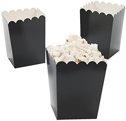 Fun Express  Mini Black Popcorn Boxes (24Pc)  Party Supplies  Containers & Boxes  Paper Boxes  24 Pieces