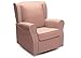 Delta Children Middleton Upholstered Glider Swivel Rocker Chair, Blush
