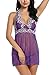 Avidlove Women Outfits Halter Lingerie Mini Nightwear Lace Babydoll Purple XL