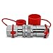 Summit Hydraulics Flat Face High Flow Skid Steer Hydraulic Quick Connect Couplers/Couplings Set, 3/4