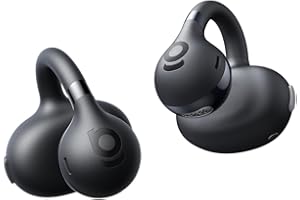 Baseus Bass BC1 Open Ear Earbuds Clip-On Headphones, Open-Ring Comfort with Tri-Curve Snug Clip, Powerful Sound with SuperBass, 4-Mic Clear Calls, IP55 Waterproof, 38H Playtime, Lightweight