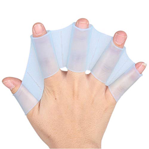 YWILLINK Swimming Fins Handcuffs Flippers HydraHand Frog Swim Gloves Silicone Hand Paddles Swim Palm Finger Kids Men Women Training