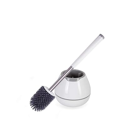 UPP Silikon-WC-Bürste Design Coolgrey Toilettenbürste Reinigungsbürste fürs Bad (Silikon-WC-Bürste mit Station)