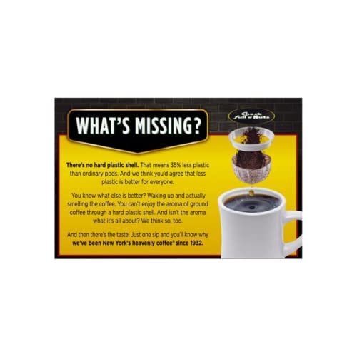 Chock Full O’Nuts Donut Shop Medium Roast, K Cup Compatible Pods, (72 Count) Arabica Coffee in