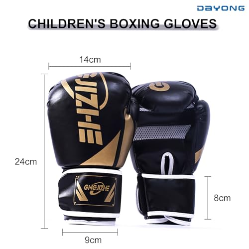 DAYONG Kids Boxing Gloves, PU Boxing Training Gloves, 3-9 Years Boys and Girls Punching Gloves for Kickboxing Sanda Training