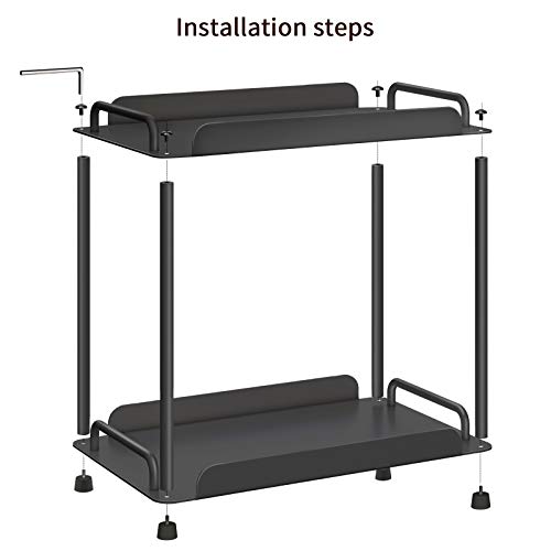 Bathroom Organizer Countertop,2Tier Standing Rack Storage Shelf for