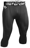 Defender Men's Compression Baselayer Capri Legging Shorts Tights Football BB_XL