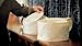 Marathon Housewares KW030008 Deluxe Quilted Damask China Storage Case in Ivory, Set of 6