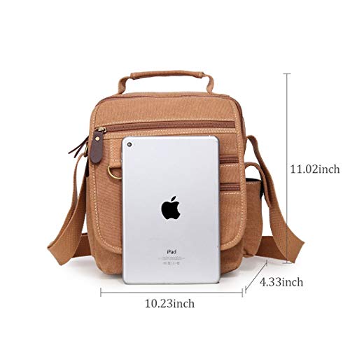 Sunsomen Mens bag Canvas Shoulder Bag Small Messenger Crossbody Bag