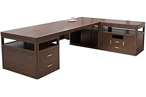 Home Office Desks Solid Wood Executive Desk, CEO Desk, Modern Executive Office Furniture Desks for Home Office
