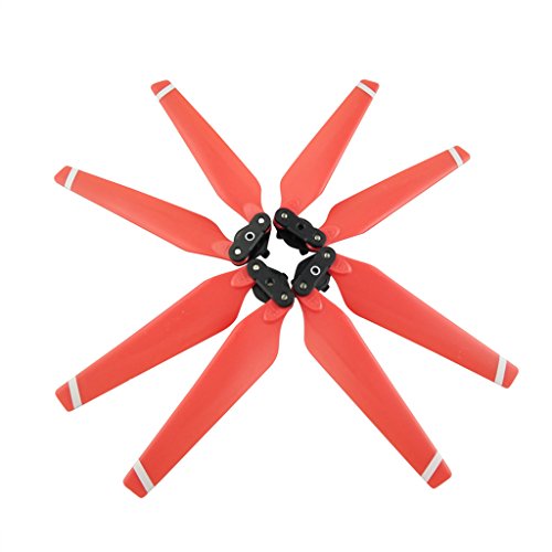 sea jump Accessories 4PCS Propeller Foldable Pro- Propeller 8330F- Propeller in Red Quick Release Folding Propeller Accessories for DJI Mavic