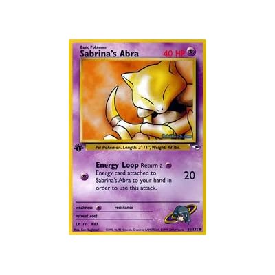 aerodactyl pokemon card 1st edition prerelease Kadabra Base Set 1999 Unlimited Print VG, 32/102 Pokemon Card
