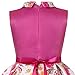 Dress Girl Kids Dresses Girls Retro Floral Knee-Length Summer Garden Party Dresses Church Dresses Girl's Sleeveless Cute Vintage Birthday Party Dresses Size 5 4-5 (1862-2 Fushia, 5)