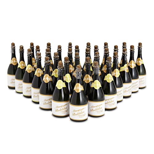 108 Count Small Wedding Bubbles for Guests, Mini Champagne Bottle
