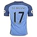 DE BRUYNE 17 Manchester City 16/17 Soccer Jersey Men's Home Color Blue Size L