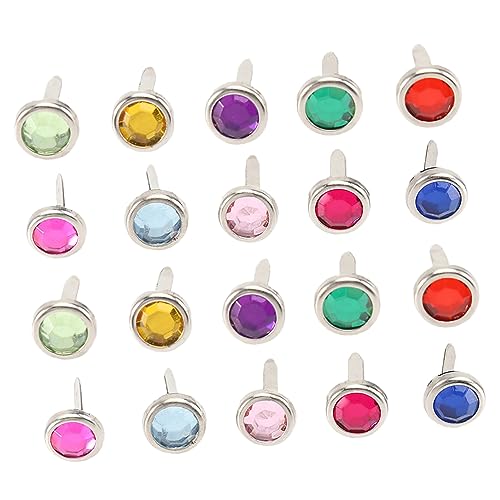 TEMPNAP 100Pcs Mini Round Metal Brads Fasteners for Scrapbooking Crafts and DIY Projects Random Color Assortment for Easy Installation and Versatile Use