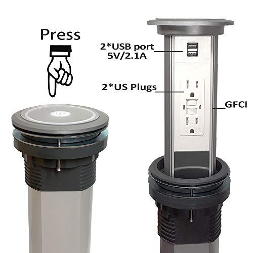 Groto Intelligent Electric Pop Up Socket Surge UL certification GFCI protector 15 Amp