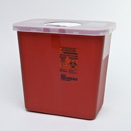 Kendall Sharps Container with Rotor Lid, Covidien 8970, 2 GallonSpecial 2 Pack