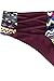 CUPSHE Women's Pure Color Lace up Halter Padding Bikini Set Beach Bathing Suit Burgundy