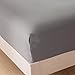 Honeymoon 1800 Brushed Microfiber Embroidered Bed Sheet Set, Ultra Soft, Queen - Gray