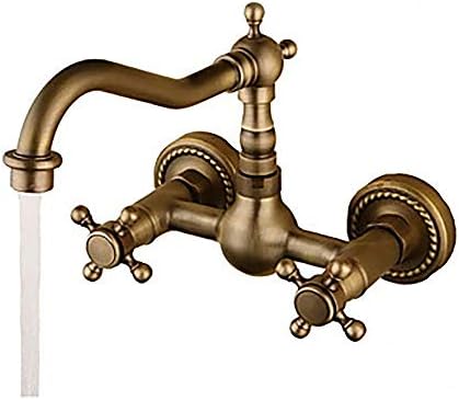 Kuvv Clean Bathroom Sink Faucet Rotating Vintage Bronze Wall
