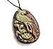 Green Purple Natural Stone Phoenix Amulet Pendant