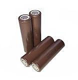 4 LG HG2 18650 2500mAh 35A 3.7v Rechargeable Flat Top Batteries with protective plastic case from