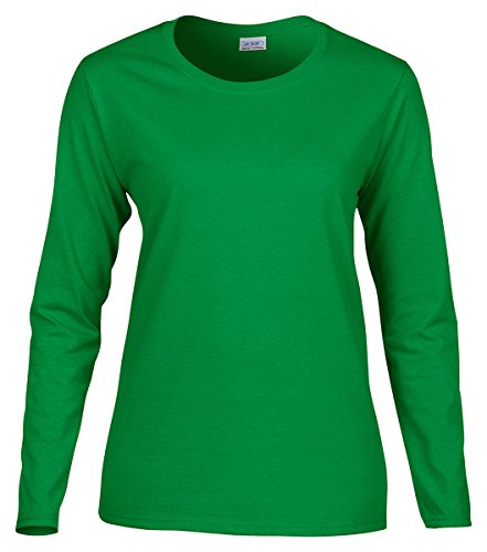 Gildan womens Heavy Cotton 5.3 oz. Missy Fit Long-Sleeve T-Shirt(G540L)-IRISH GREEN-L