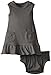 L'ovedbaby Baby-Girls Newborn Organic Baby-Doll Dress, Gray, 3/6 Months