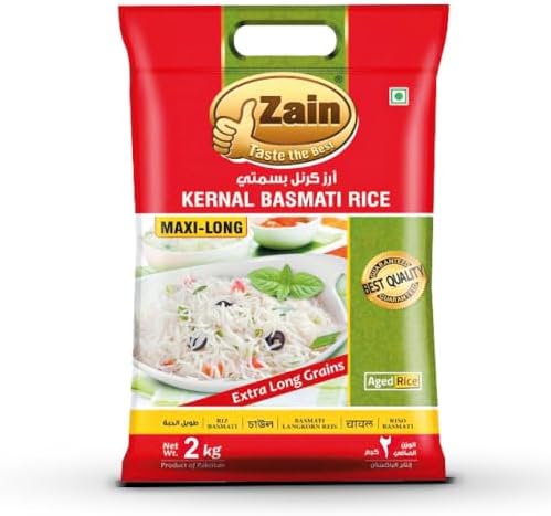Zainab Riz Zain Maxi-Long Kernal Basmati Rice, 2Kg - Pack Of 1 price in Saudi ...