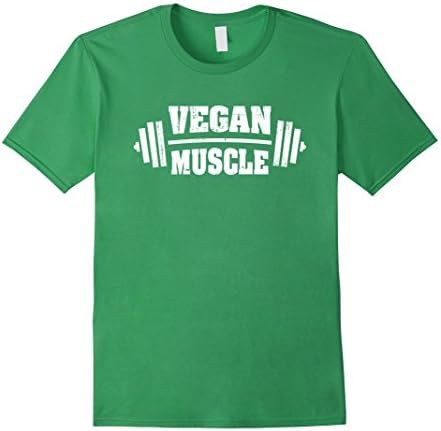 Men's Vegan Muscle | Gym Bodybuilding Fitness T-Shirt Large Grass
