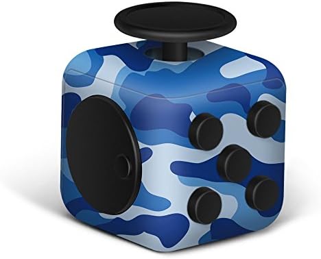 Fidget Cube, Relieve Stress Anxiety Toy, 6 Sides Fidget Toy for Children and Adults(Sea Blue)