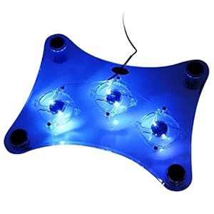 ThreeH Laptop Cooling Pad with 3 Fans & Blue LED Lights for Laptop PS3 / PS4 / PS Slim H-UF01