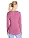 WonderWink Women's Scrubs Silky Long-Sleeve T-Shirt, Pewter/Hot Pink, X-Large