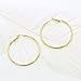 Rugewelry 925 Sterling Silver Post Hoop Earrings, Lightweight Hoops 18K Gold Plated Polished Round Hoop Earrings For Women