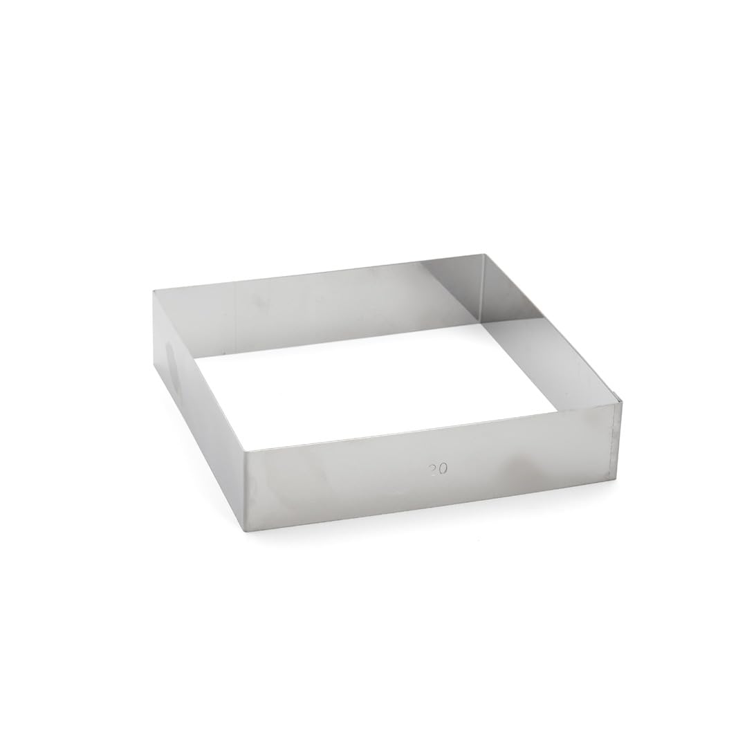 De Buyer 3906.20 Stainless Steel Square Rings 4.5 cm High
