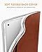 DTTO for iPad 9.7 Inch 5th/6th Generation 2018/2017 Case with Apple Pencil Holder, Premium Leather Folio Stand Cover Case for Apple iPad 9.7 inch, Also Fit iPad Pro 9.7/Air 2/Air - Brown(White Lining)