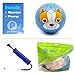 PP PICADOR Toddler Soccer Ball Toy Cute Cartoon TPU Soccer Toy Gift with Pump (Blue Dog, Size 1)