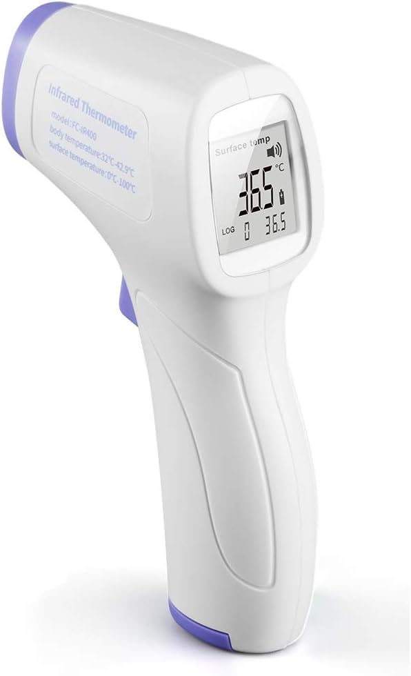 GAVAER(2 Pack,Shipped Immediately in The US) Forehead Thermometer, Non-Contact Infrared Digital Fever Temporal Thermometer All People Accurate Instant Readings Forehead Thermometer with LCD Display