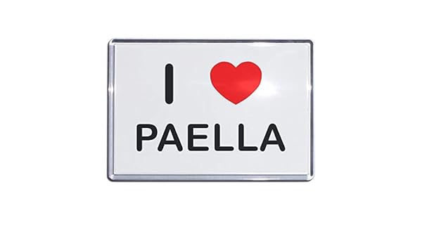 I Love Paella - Gran imán de nevera de plástico: Amazon.es: Hogar