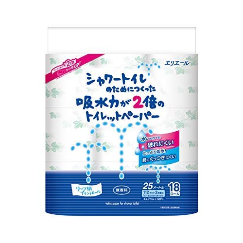 エリエール トイレットペーパー シャワートイレのためにつくった吸水力が2倍のトイレットペーパー ダブルの商品画像