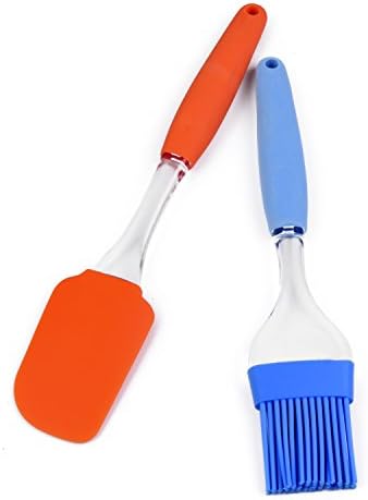 Silicone Kitchen Utensil Set 2-Piece Silicone Cooking Utensils Silicone Spatula Heat Resistant, Basting Pastry Brush