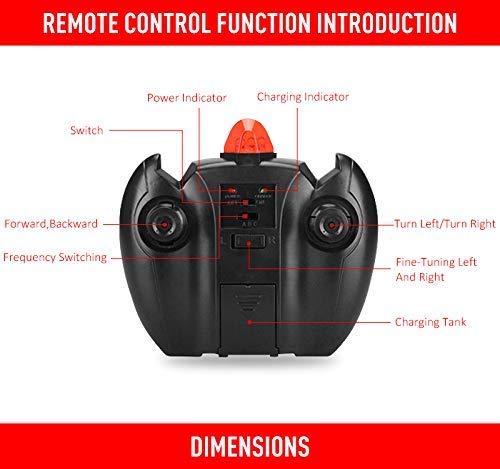 KINGBOT RC Cars for Kids Remote Control Car Toys Dual Mode 360° Rotating Stunt RC Car High Speed Vehicle with Led Lights Rechargeable Battery Best Gift for Boys Girls of Age 3-16 Years Old Red
