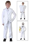 Big Boys' White Suit Costume Medium