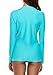 ATTRACO Women's Rashguard Swimsuit Zip Front Sun Protection Swim Shirt UPF 50+