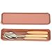 Portable Cutlery Set with Case,Camp Utensils Set,2 Pack Reusable Office Flatware Set,Healthy & Eco-Friendly 3pc Stainless Steel&Wood Full Size Fork,Spoon,Knife Ideal for Travel,Lunch Box and Camping