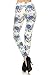 R641-OS Radiant Cornflowers Print Fashion Leggings