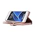 Galaxy S7 Edge Wallet Case, Leather [9 Card slots] [photo & wallet pocket] (Rose Gold)