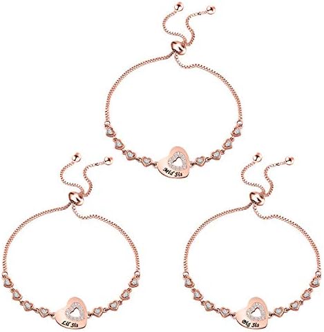 AUEFUDQ Pulsera De La Amistad Para Mejores Amigas, Regalo Para Mujeres Y Niñas, Pulsera De Tela Para 2 Personas Con Colgante De Corazón Chapado En Oro