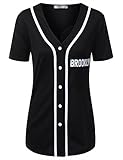 URBANCLEO Womens Hipster Hip Hop Button Down Short Sleeve Mesh Jersey